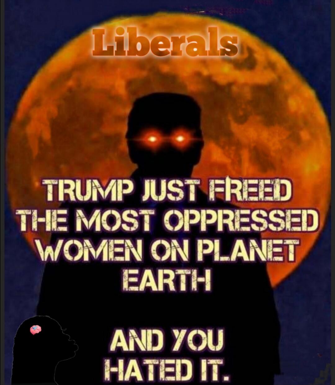 Liberals TRUMP JUST FREED THE MOST OPPRESSED WOMEN ON PLANET EARTH AND YOU HATED IT.
