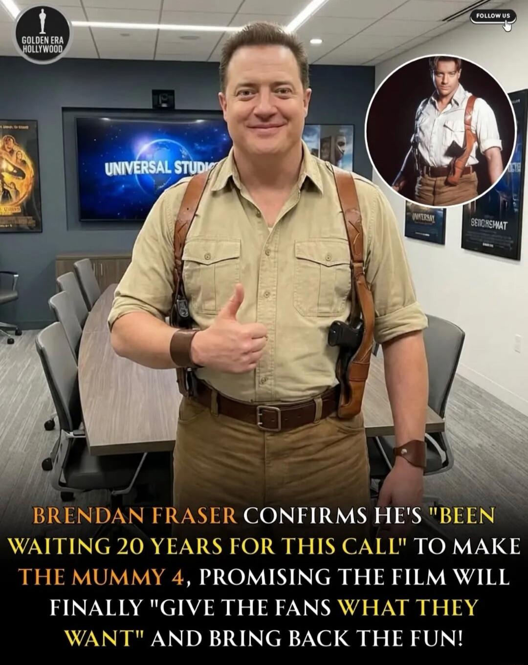 BRENDAN FRASER CONFIRMS HE'S 