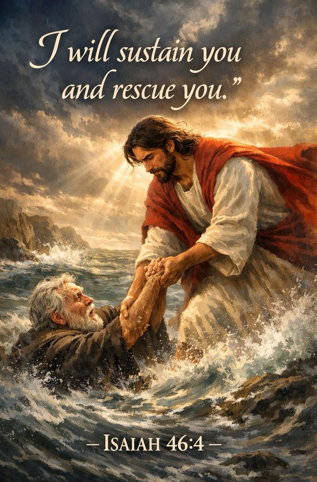 I will sustain you and rescue you. — ISAIAH 46:4 —