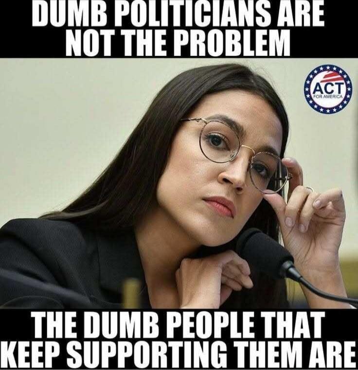 DUMB POLITICIANS ARE NOT THE PROBLEM THE DUMB PEOPLE THAT KEEP SUPPORTING THEM ARE
