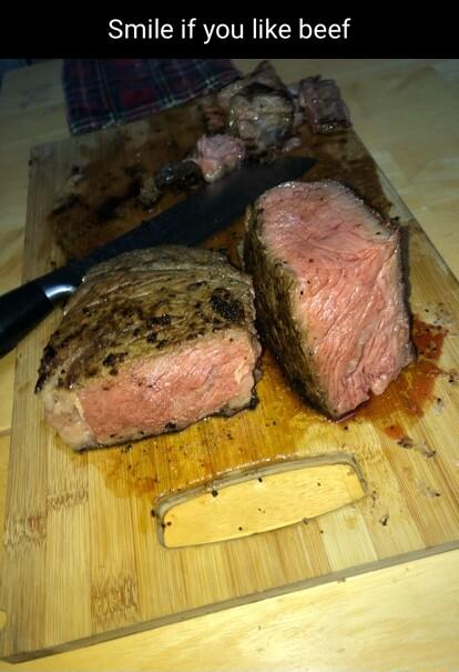 Smile if you like beef