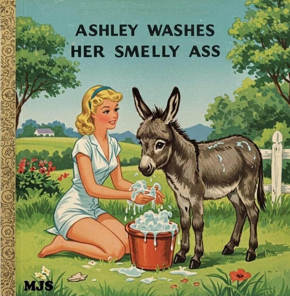 ASHLEY WASHES HER SMELLY ASS