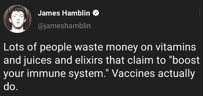 N James Hamblin QEMESIElI Lots of people waste money on vitamins E1 o VT e RV U SR G E Ao T gl ol oToTo R your immune system Vaccines actually oo