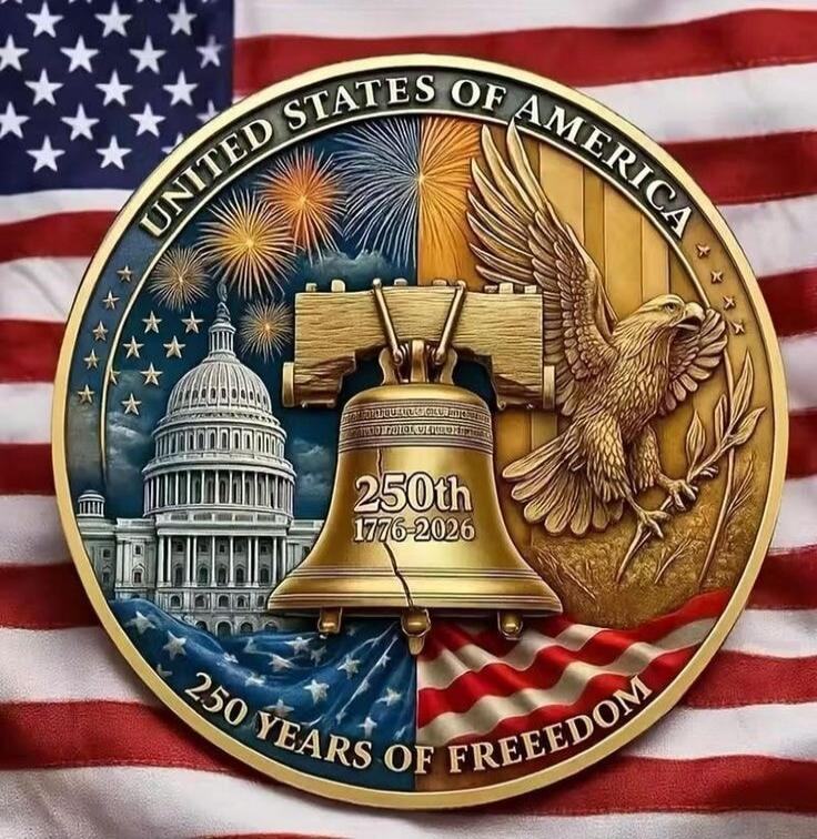 UNITED STATES OF AMERICA 250th 1776-2026 250 YEARS OF FREEDOM