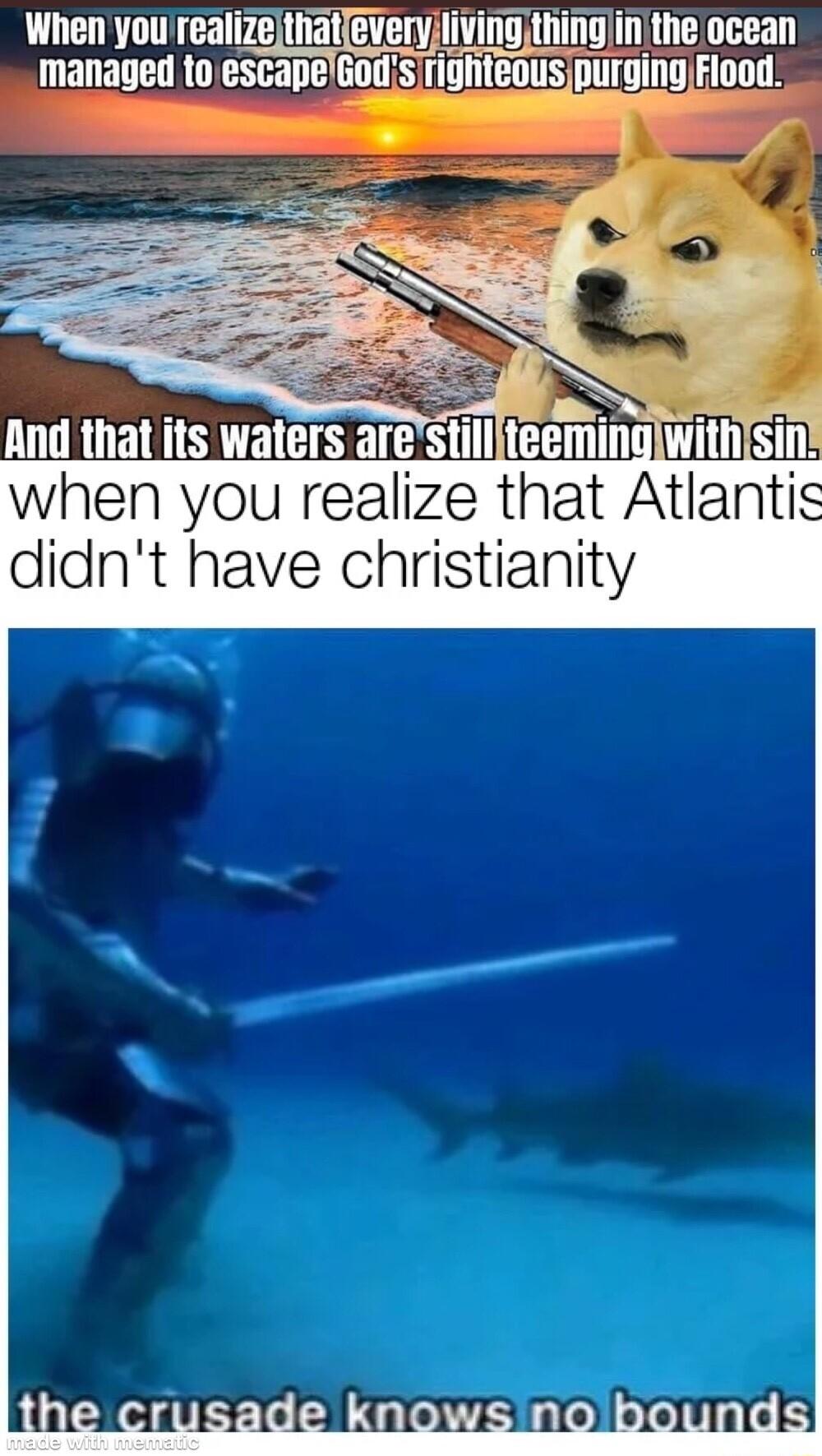 When you realize that Atlanti didnt have christianity