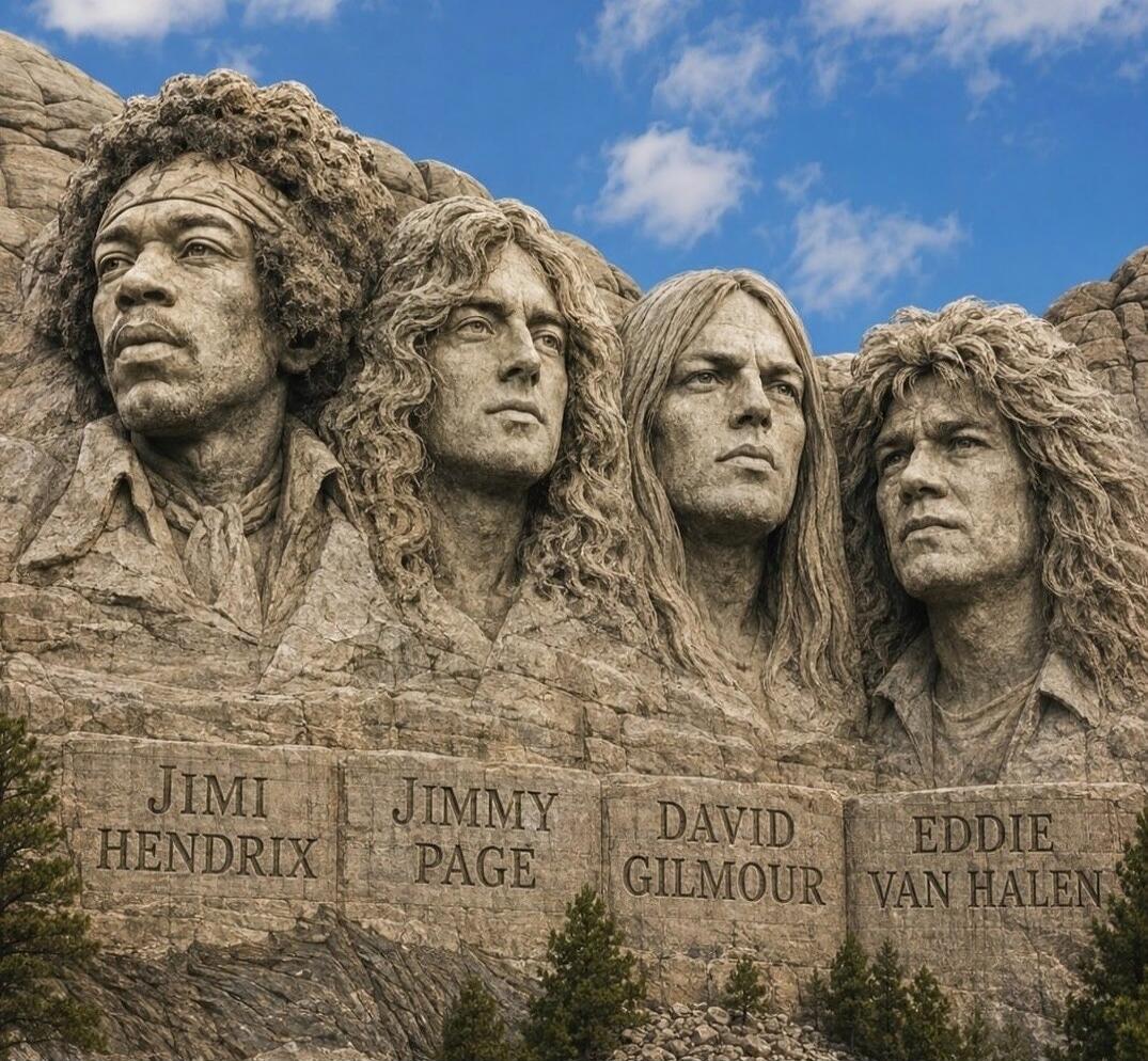 Jimi Hendrix Jimmy Page David Gilmour Eddie Van Halen