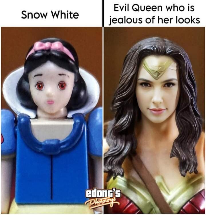 Evil Queen who is jealous of her looks Snow White