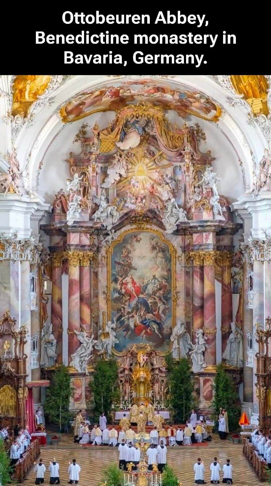 Ottobeuren Abbey, Benedictine monastery in Bavaria, Germany.