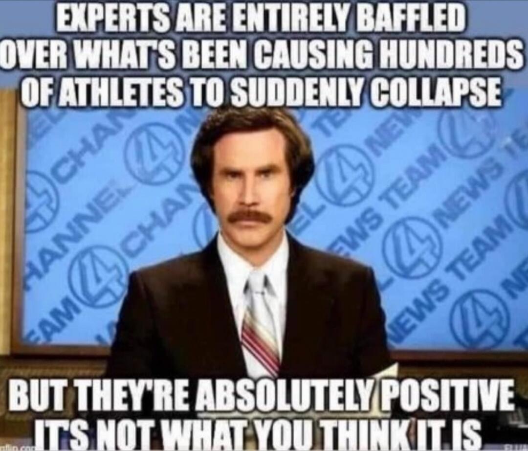 EXPERTS ARE ENTIRELY BAFFLED OVER WHAT'S BEEN CAUSING HUNDREDS OF ATHLETES TO SUDDENLY COLLAPSE BUT THEY'RE ABSOLUTELY POSITIVE IT'S NOT WHAT YOU THINK IT IS
