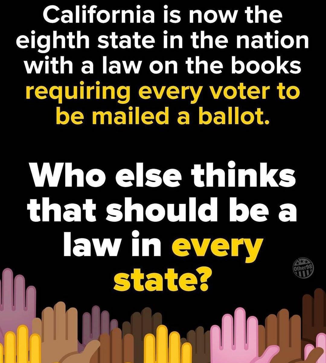 0F 11 o IEWER g Lo VA eighth state in the nation with a law on the books Lo Vl g o le M gAY o1 b o be mailed a ballot VL XS EER UGS that should be a EV AL KR