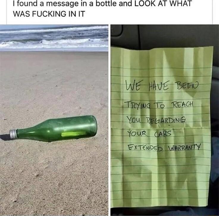 found a message In a bottle and LOOK AT WHAT WAS FUCKING IN IT ErTaodl