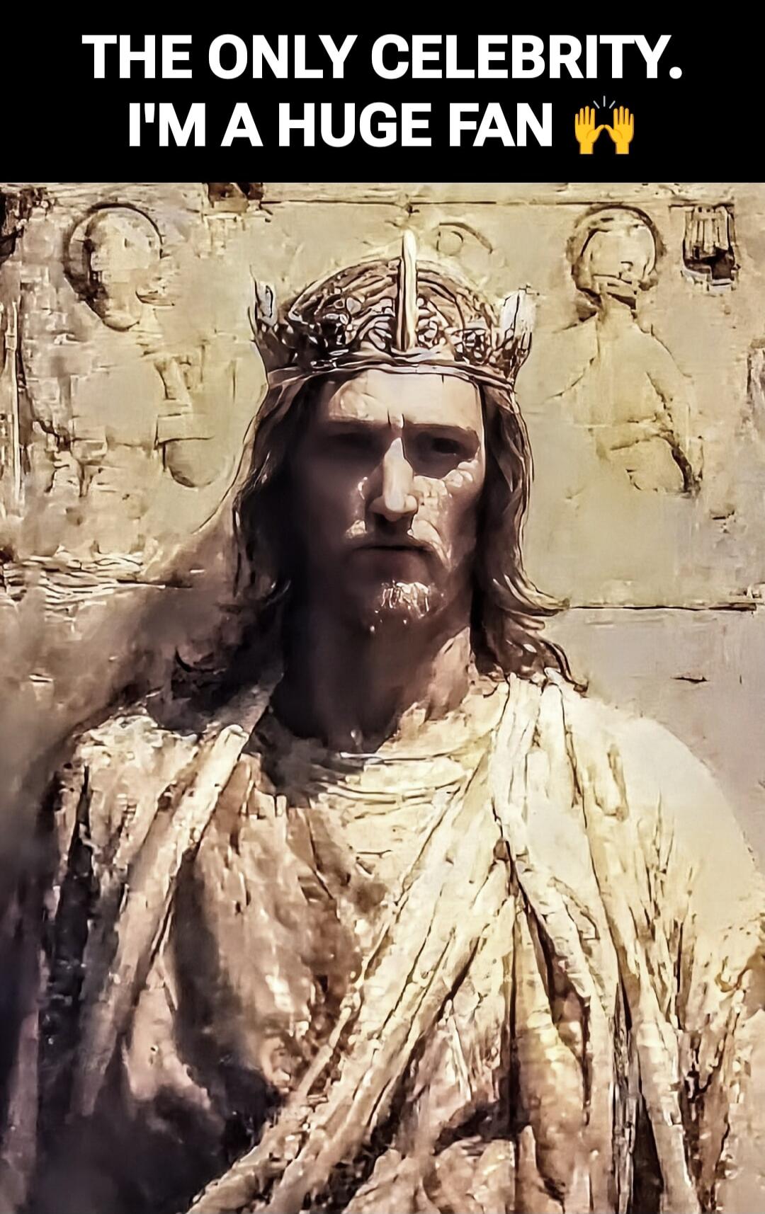 THE ONLY CELEBRITY. I'M A HUGE FAN 🙌