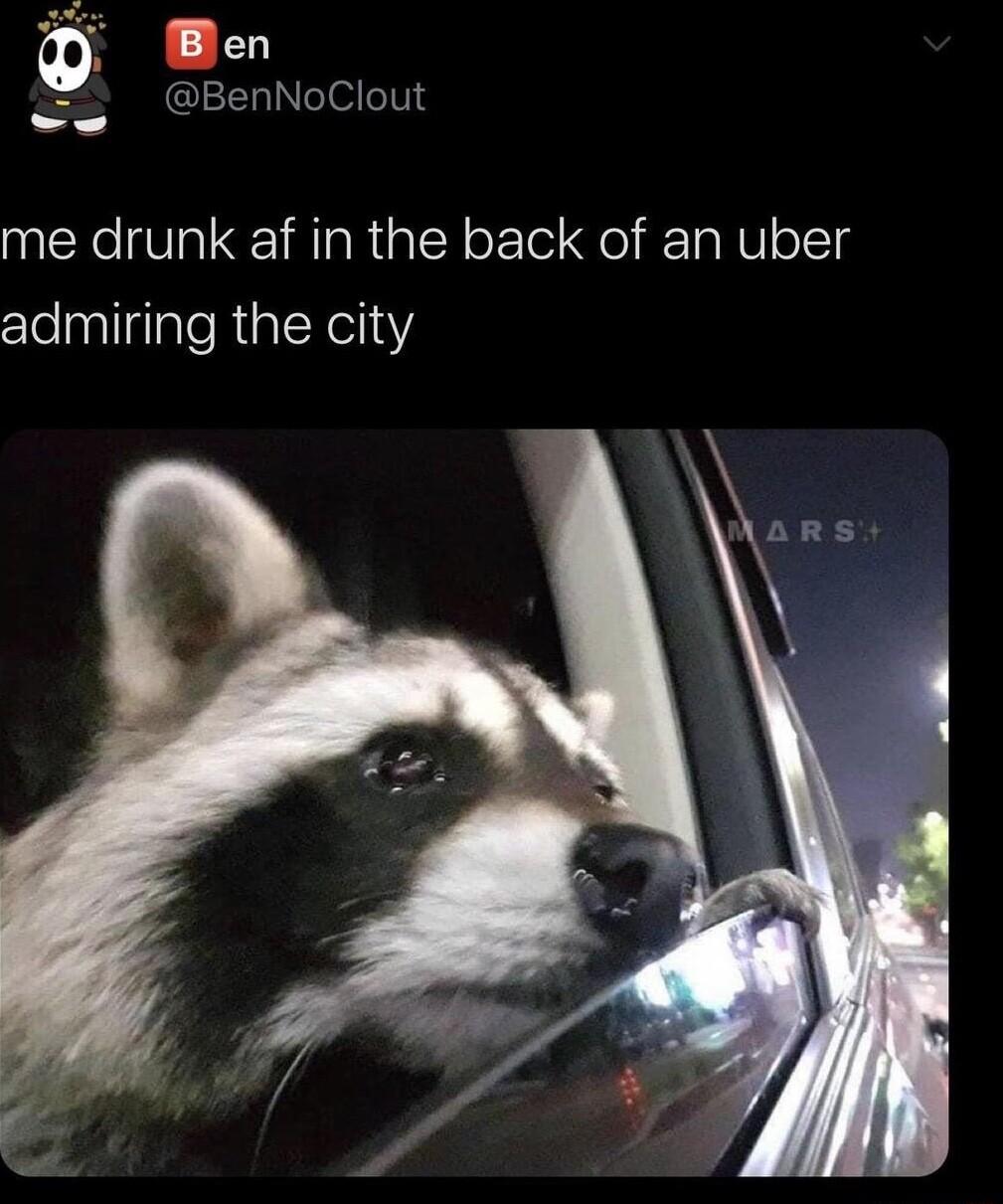 Ben BenNoClout me drunk af in the back of an uber admiring the city