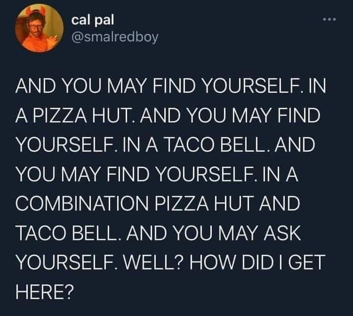 o1NE S ElITeoe AN IDAGIUAV NG JINIDAOU 28 M AN V74 N o VAN DAO10R Y AN I D A O8 2651 W NP VA GO N D AO10R VNG INIDA 8 28 I M ol NN COMBINATION PIZZA HUT AND TACO BELL AND YOU MAY ASK YOURSELF WELL HOW DID GET 2