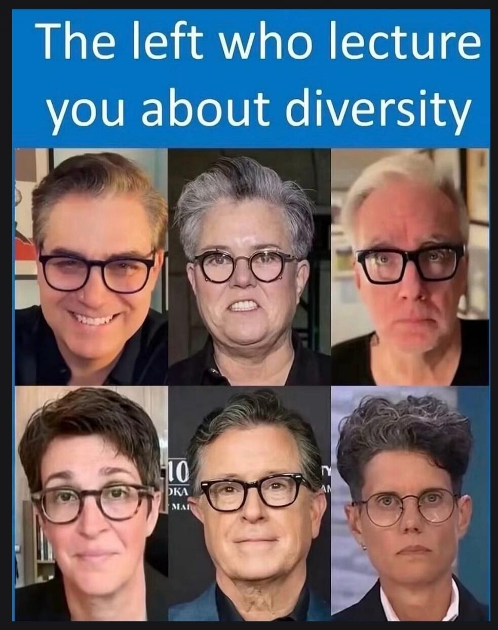 The left who lecture you about diversity