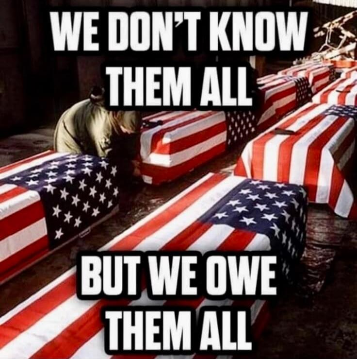 WE DON'T KNOW THEM ALL BUT WE OWE THEM ALL