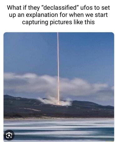 What if they declassified ufos to set up an explanation for when we start capturing pictures like this