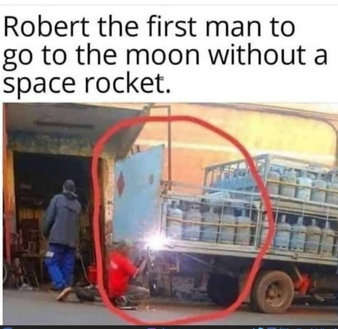 Robert the first man to go to the moon without a space rocket