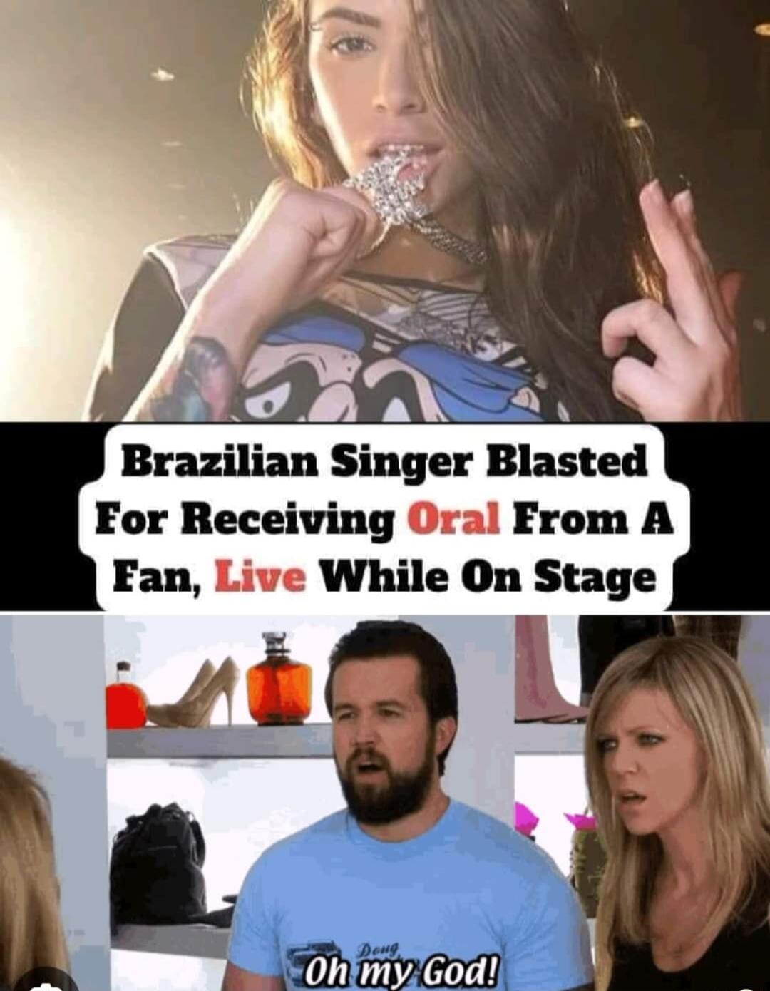 Brazlhan Smger Blasted For Receiving Oral From A Fan Live While On Stage