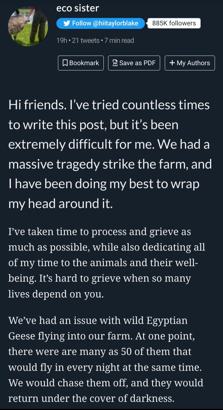 eco sister Bookmark Save as POF My Authors Hi friends Ive tried countless times to write this post but its been extremely difficult for me We had a MERSVERT l WA CRUA SN ETa WTa e have been doing my best to wrap VA CETe ETde U e NT Ive taken time to process and grieve as much as possible while also dedicating all of my time to the animals and their well being Its hard to grieve when so many lives 