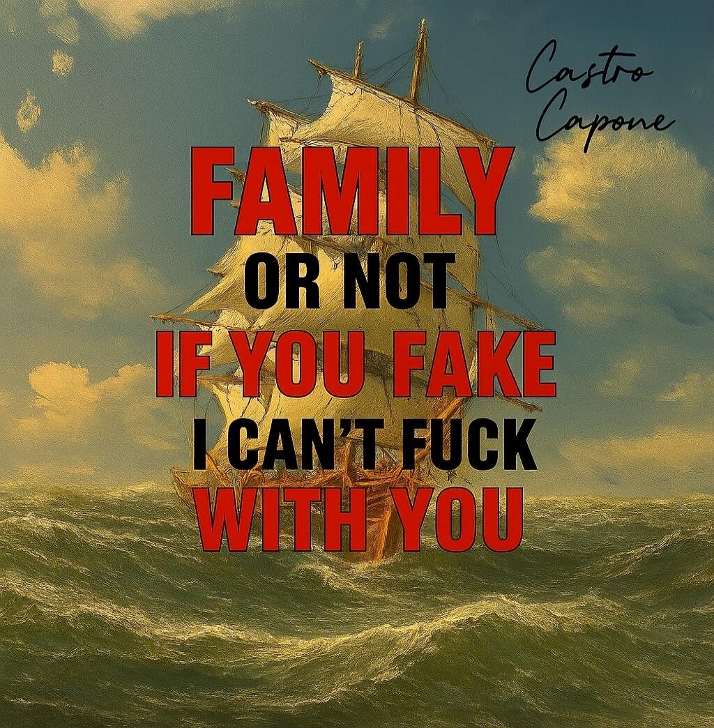 FAMILY OR NOT IF YOU FAKE I CAN'T FUCK WITH YOU