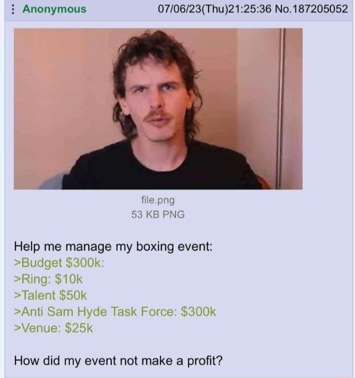 i Anonymous 070623Thu212536 No187205052 Help me manage my boxing event How did my event not make a profit