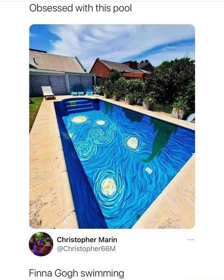 Obsessed with this pool Christopher Marin Christopher66M Finna Gogh swimming