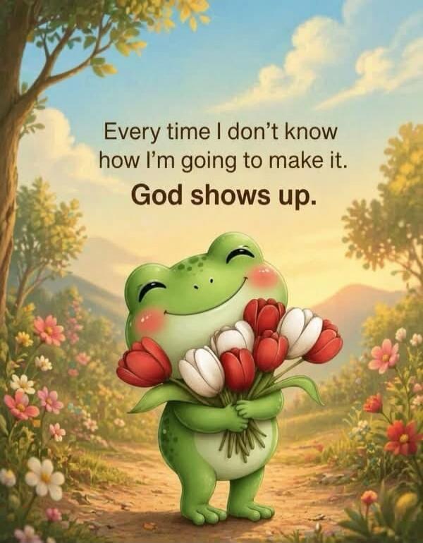 Every time I don't know how I'm going to make it. God shows up.