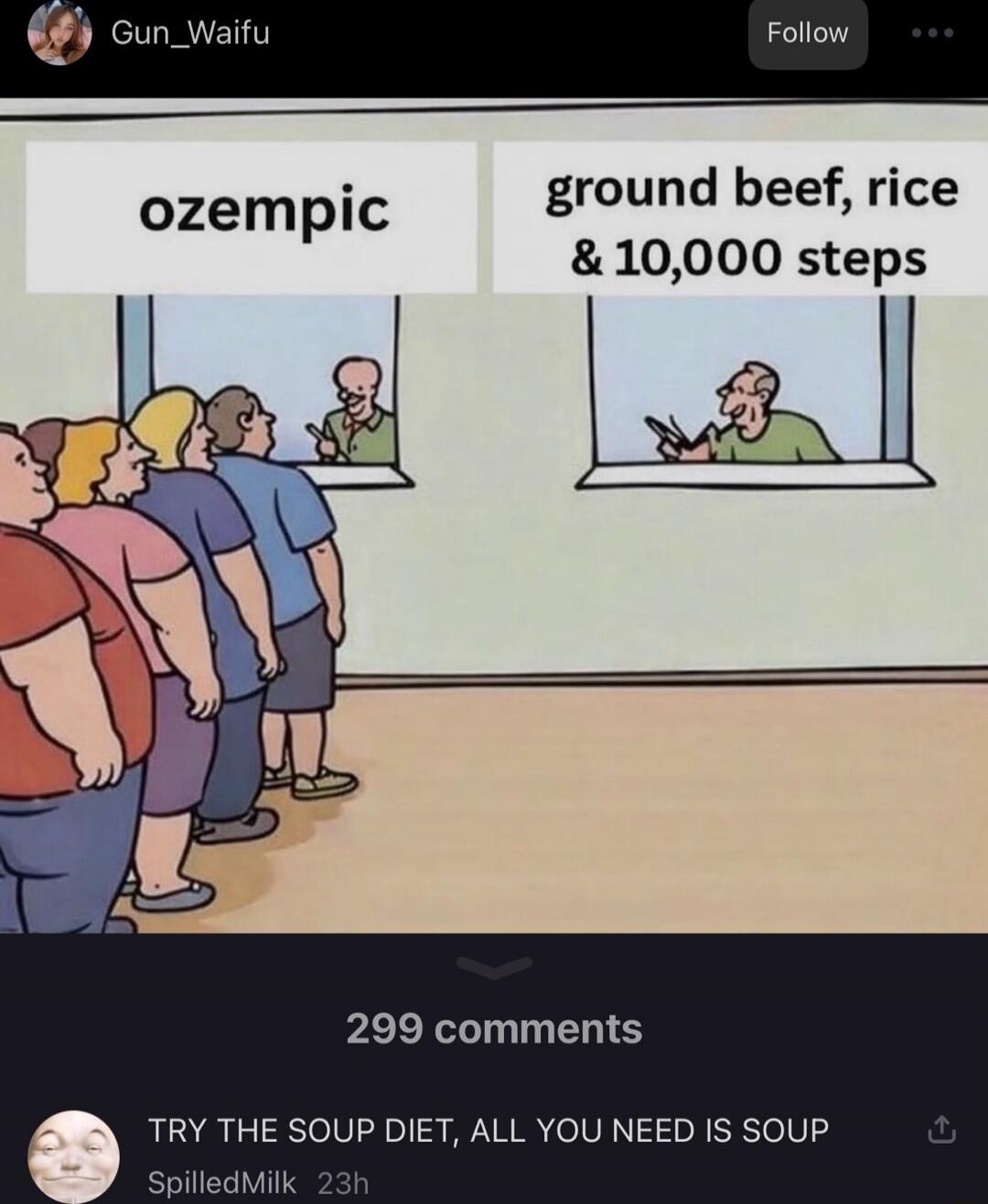 ozempic ground beef, rice & 10,000 steps TRY THE SOUP DIET, ALL YOU NEED IS SOUP