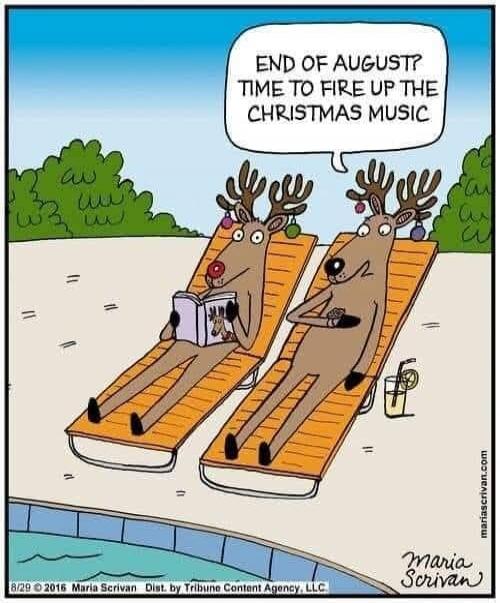 END OF AUGUST? TIME TO FIRE UP THE CHRISTMAS MUSIC