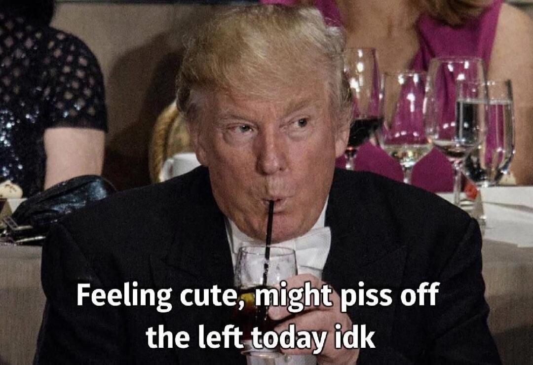 Feeling cute, might piss off the left today idk