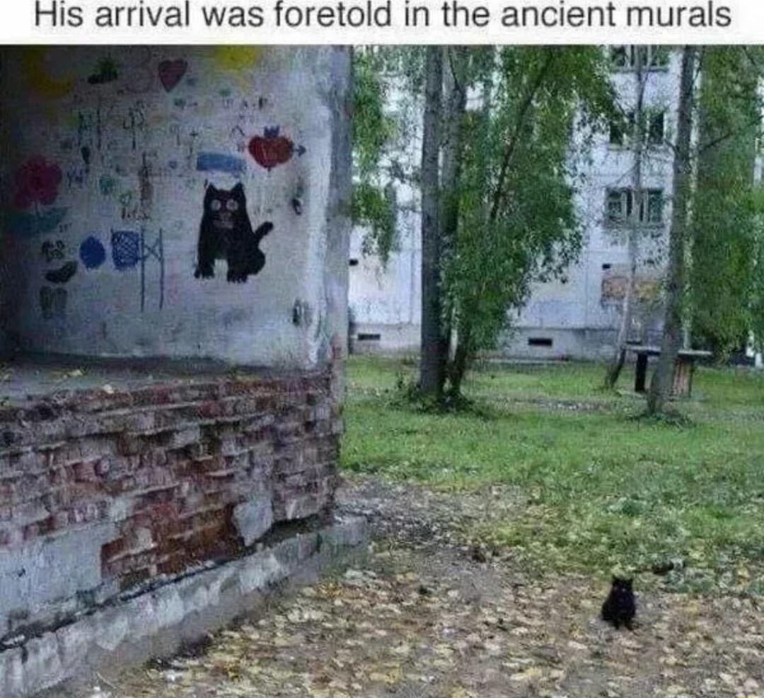His arrival was foretold in the ancient murais
