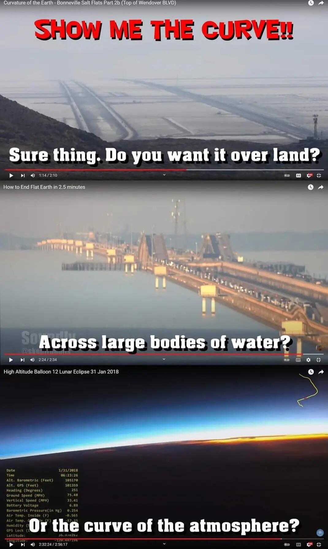 Sure thing Do you want it over land Or the curve of the atmosphere