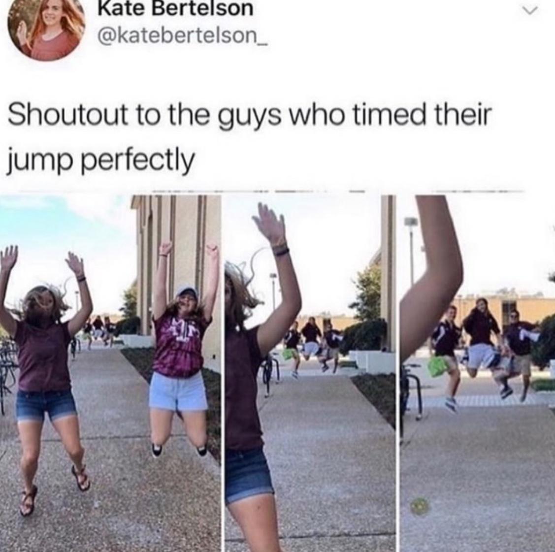 Shoutout to the guys who timed their jump perfectly