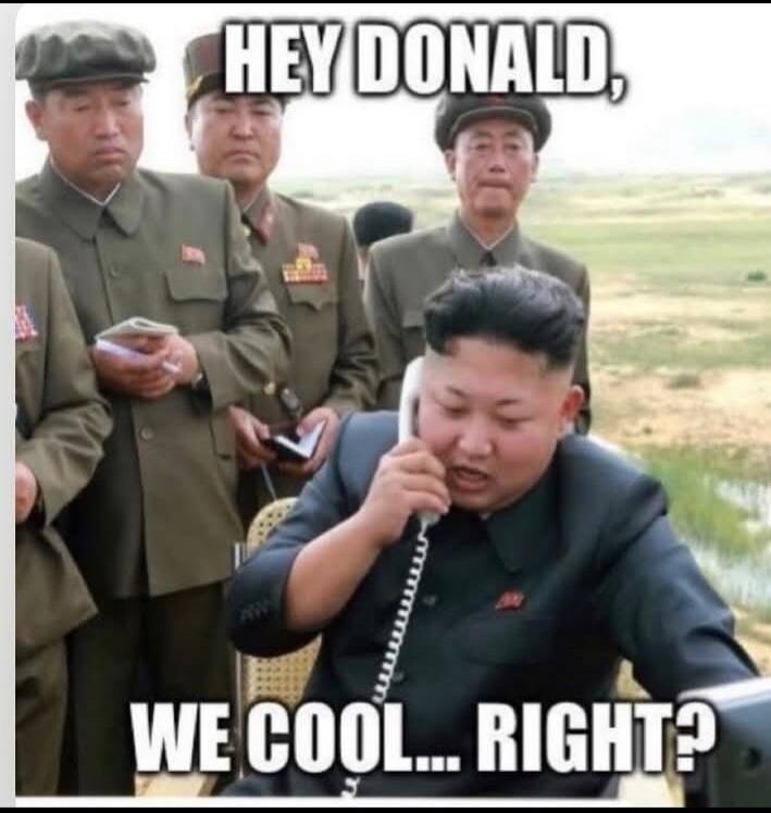 HEY DONALD, WE COOL... RIGHT?