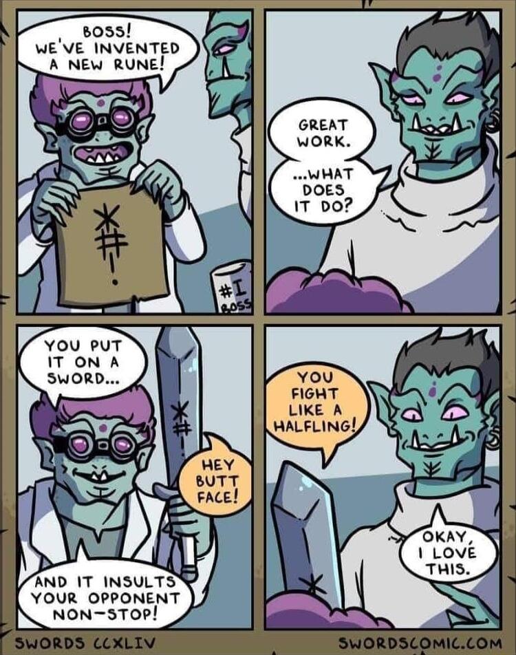 805 uE VE INVENTED NEW RUNE IT INSULTSO YOUR OPPONENT I NON 3TOP