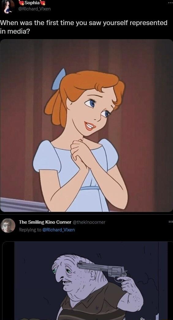 L b When was the first time you saw yourself represented in media i L p R