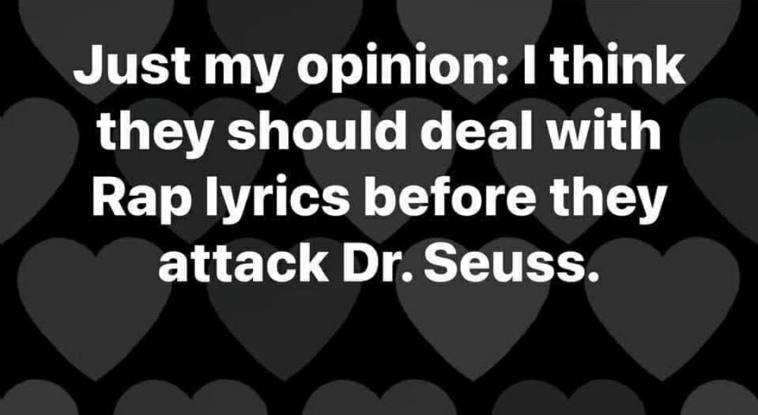 Just my opinion think they should deal with RET N EH I CR O EY attack Dr Seuss