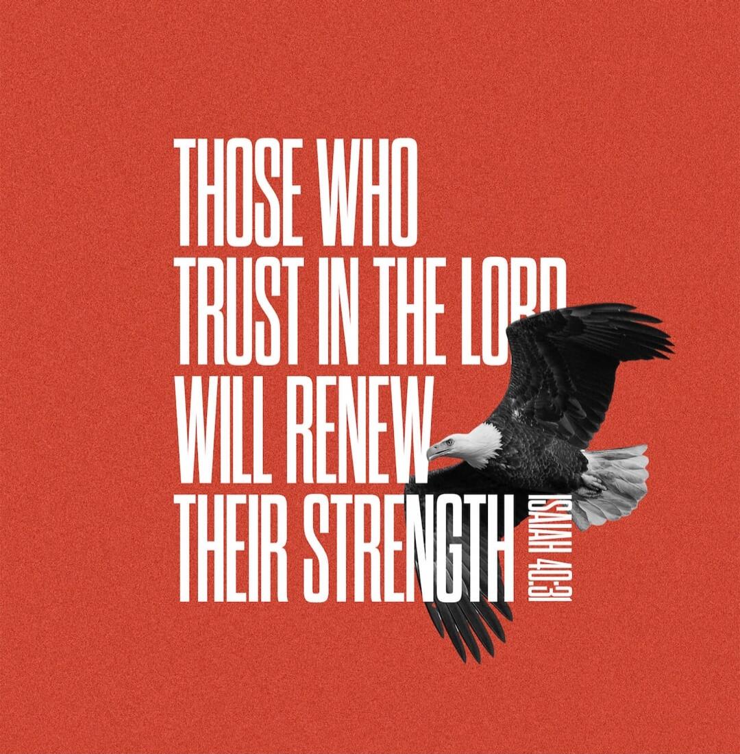 THOSE WHO TRUST IN THE LORD WILL RENEW THEIR STRENGTH. ISAIAH 40:31