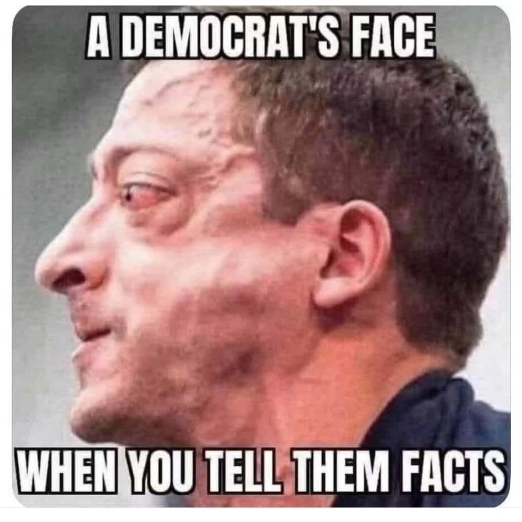 A DEMOCRAT'S FACE WHEN YOU TELL THEM FACTS