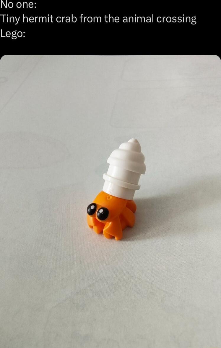 iny hermit crab from the animal crossing Lego