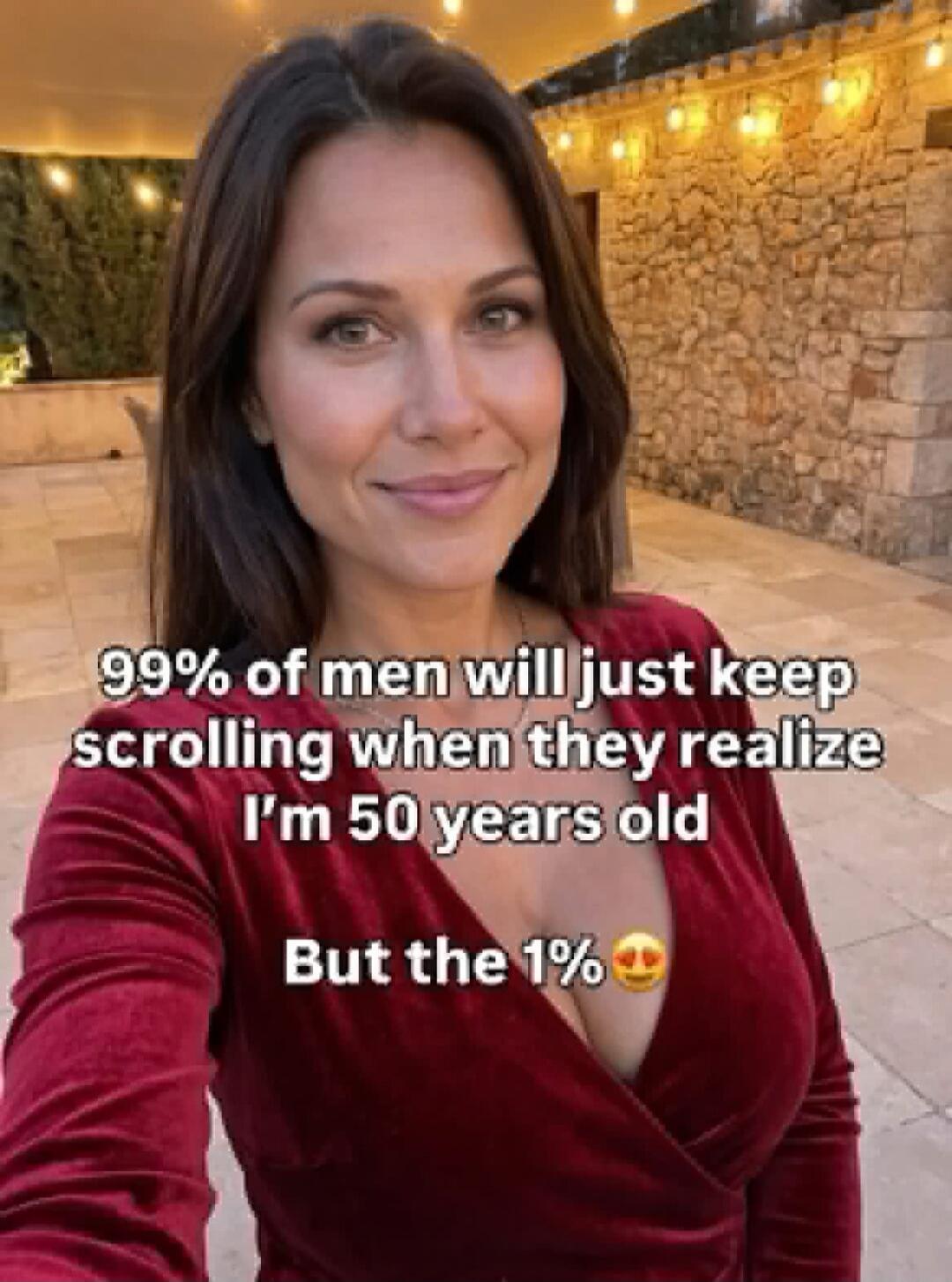 99% of men will just keep scrolling when they realize I'm 50 years old But the 1%😍