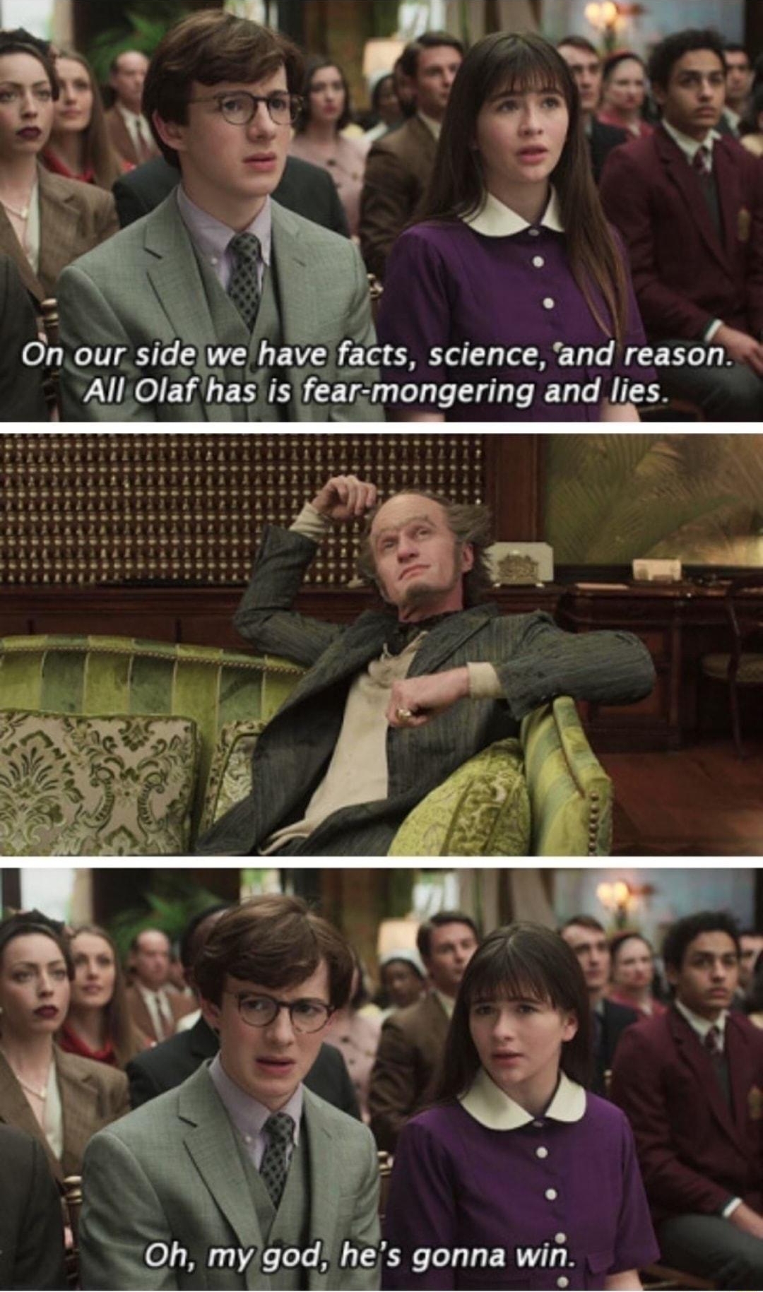 sofunfortunatetexts Onour sidve have fllls science and reasoh All Olaf has is fear mongering and lies Oh mygod hs gonna win 9 js