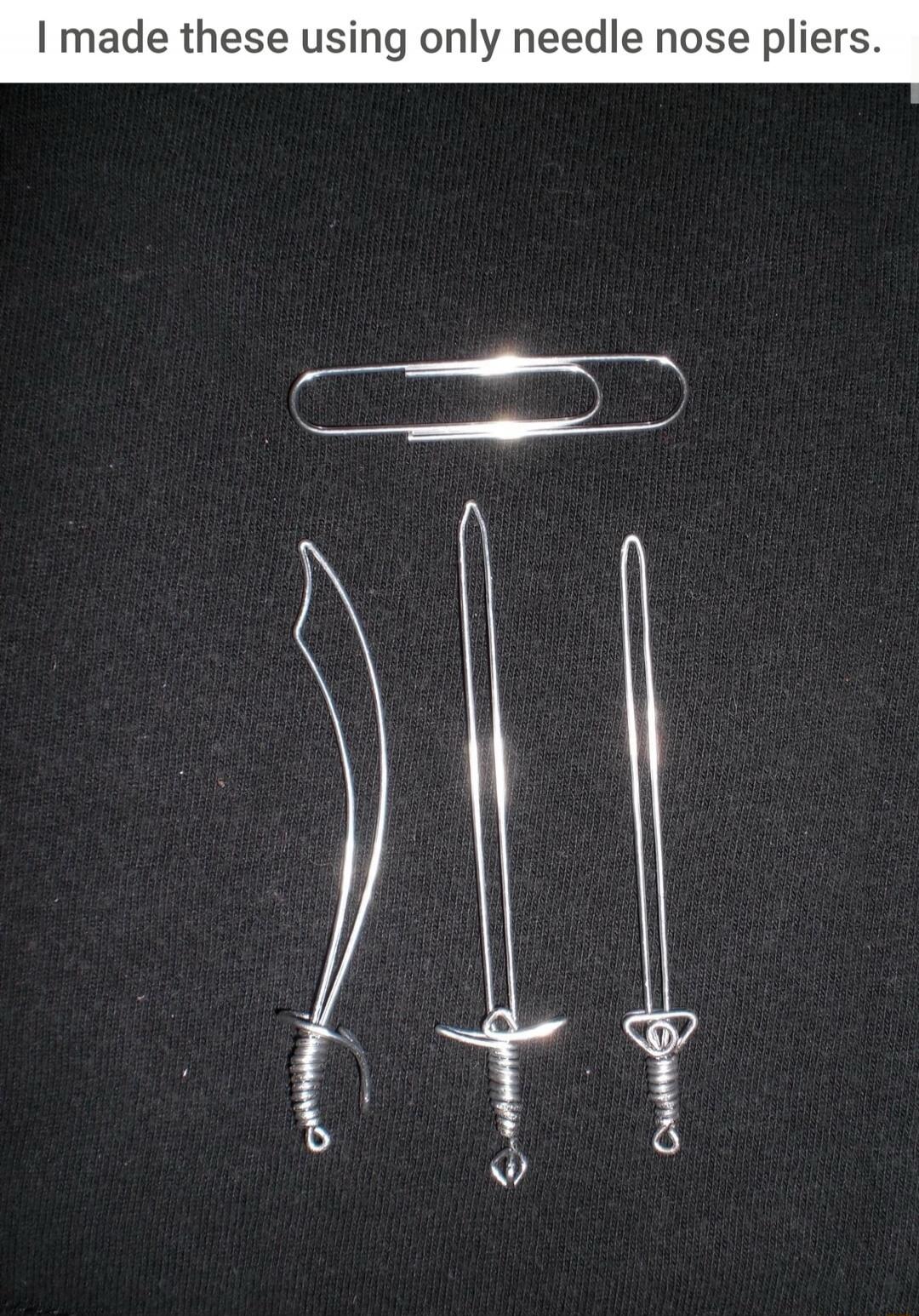 I made these using only needle nose pliers.