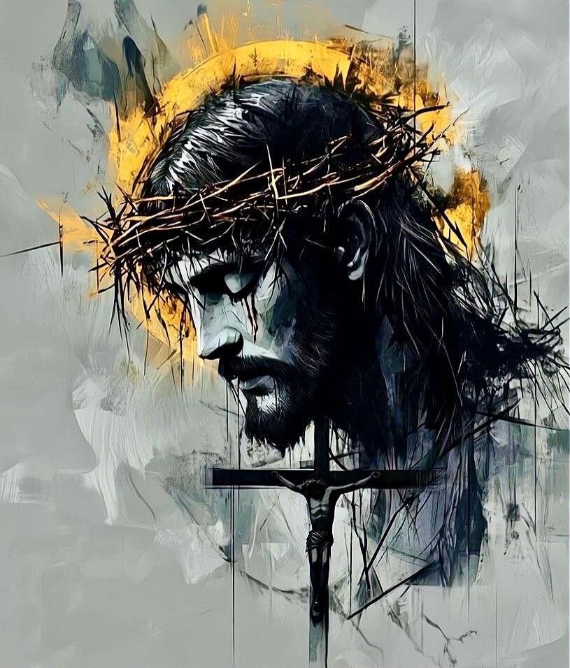 Artwork depicting Jesus Christ with a crown of thorns