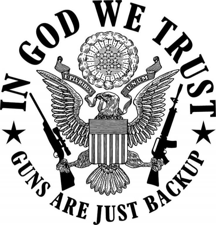 IN GOD WE TRUST
GUNS ARE JUST BACKUP
E PLURIBUS UNUM