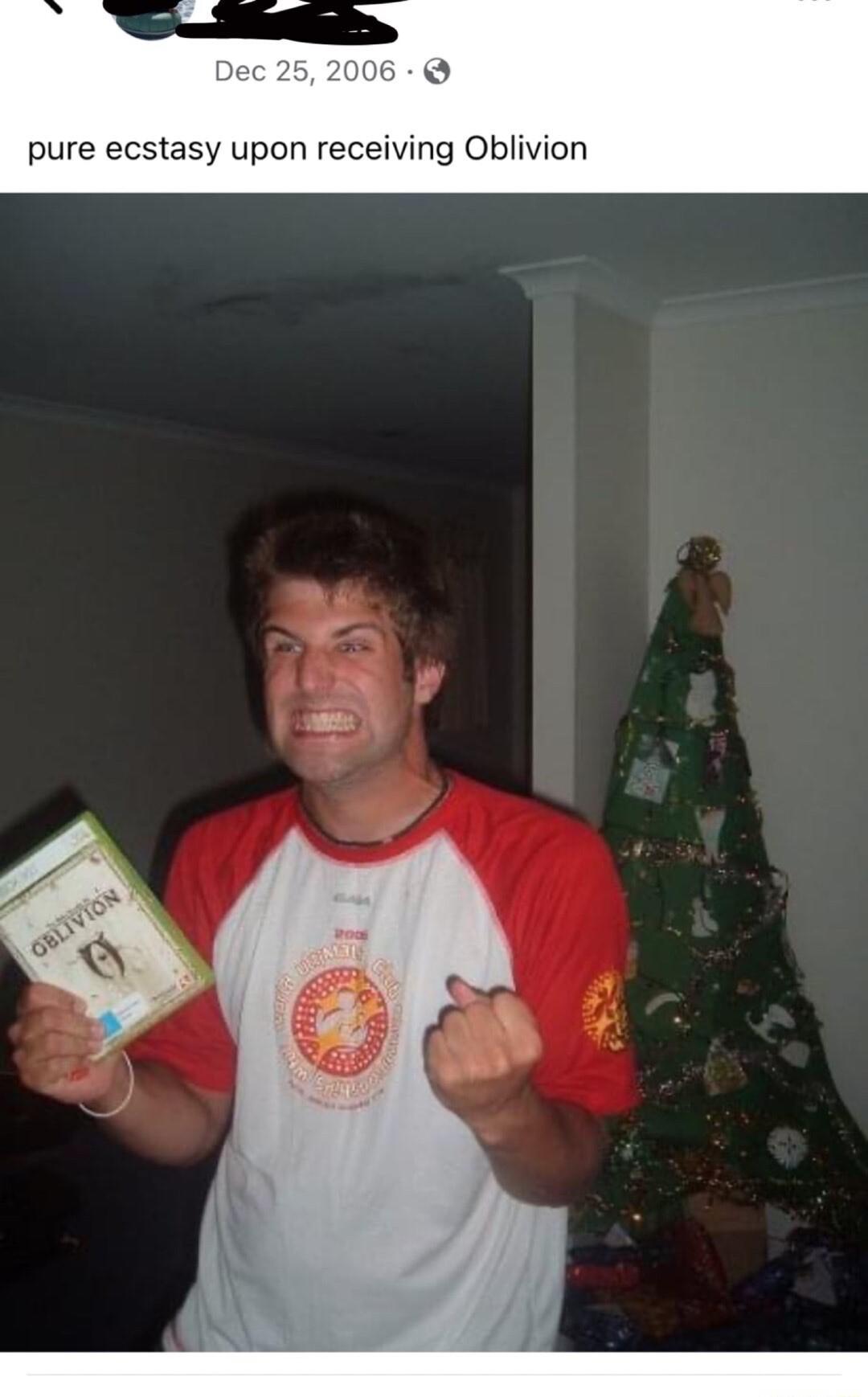 pure ecstasy upon receiving Oblivion