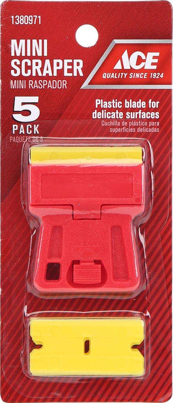 1380971 MINI SCRAPER ACE QUALITY SINCE 1924 MINI RASPADOR Plastic blade for delicate surfaces PACK etk ieare AAU7 3 P Vi