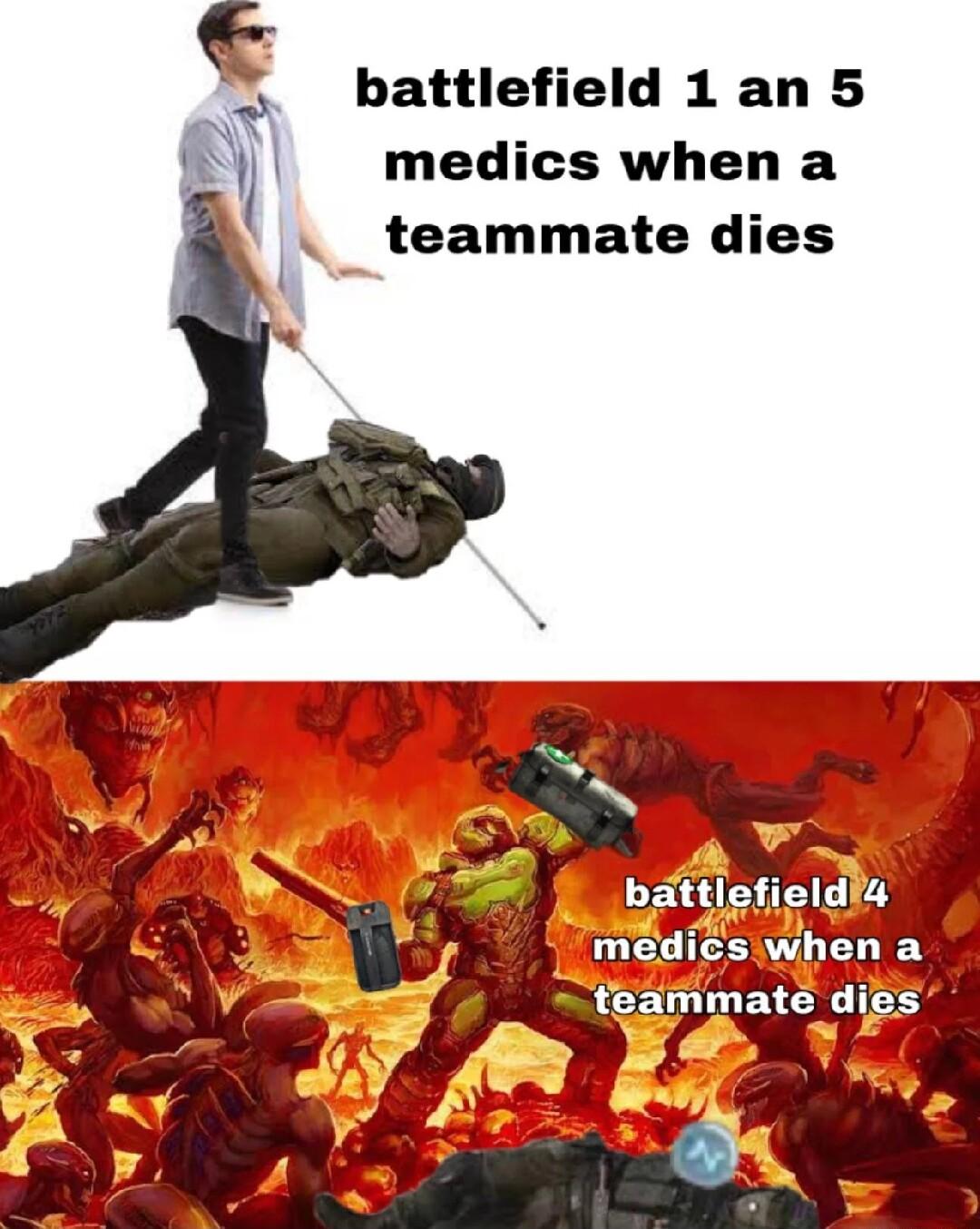 battlefield 1 an 5 medics when a teammate dies