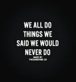 WE ALL DO THINGS WE SAID WE WOULD NEVER DO MADE BY THEGOODVIBE.CO